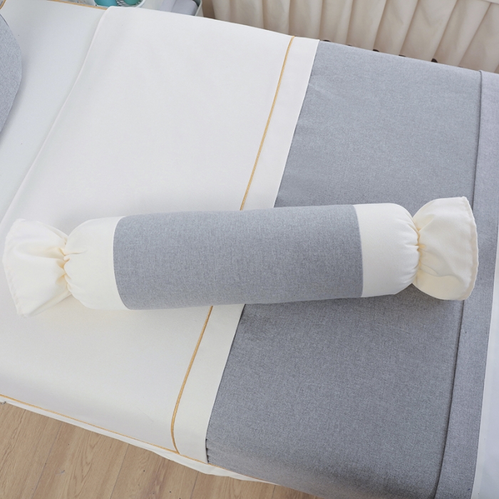 91家纺网 家纺一手货源 找家纺 莉人坊 2023至尊丽人裙摆彩棉麻美容床罩 至尊丽人灰色+米黄