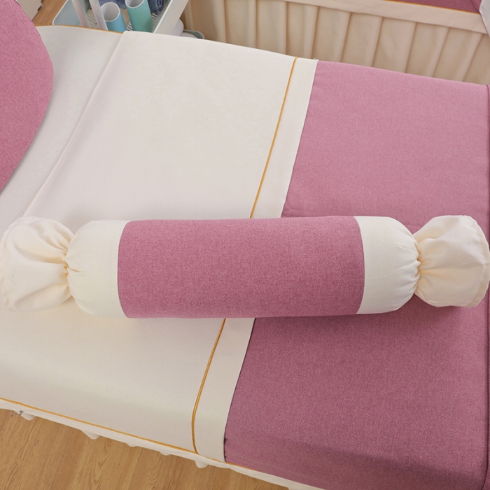 91家纺网 家纺一手货源 找家纺 莉人坊 2023至尊丽人裙摆彩棉麻美容床罩 至尊丽人酒红+米黄