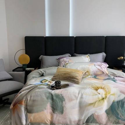 91家纺网 家纺一手货源 找家纺 （总）北辰 2022新款80支天丝数码印花四件套