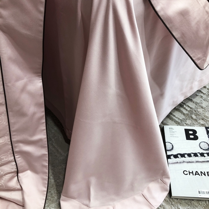 91家纺网 家纺一手货源 找家纺 北辰 2022新款100支全棉四件套-凯莉Kelly 粉