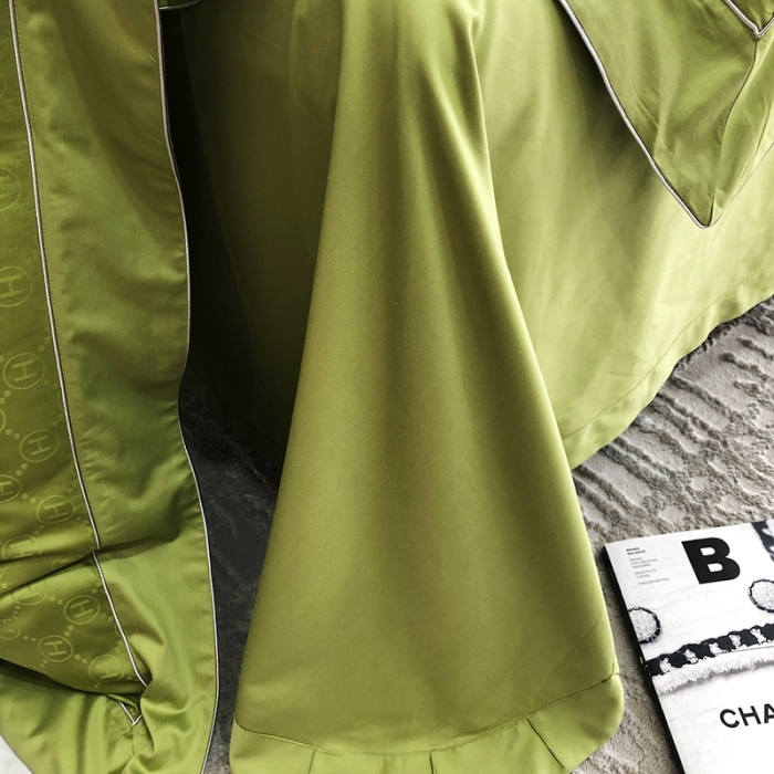 91家纺网 家纺一手货源 找家纺 北辰 2022新款100支全棉四件套-凯莉Kelly 绿