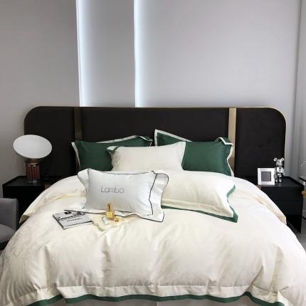 91家纺网 家纺一手货源 找家纺 （总）北辰 2022新款AB版100支提花磨毛四件套-莫奈