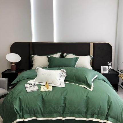 91家纺网 家纺一手货源 找家纺 （总）北辰 2022新款AB版100支提花磨毛四件套-莫奈