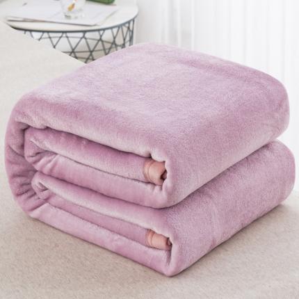 楚梵 高档云貂绒毛毯盖毯法兰绒毛毯午睡毯包边毛毯 藕粉色