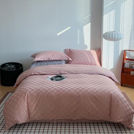 91家纺网 家纺一手货源 找家纺 2023新款酒店宾馆四季全棉纯棉提花床单被套学生四件套(bskj)9