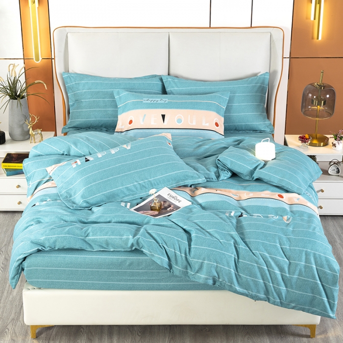 91家纺网 家纺一手货源 找家纺 雨萝家纺 2022新款植物羊绒四件套 暗香