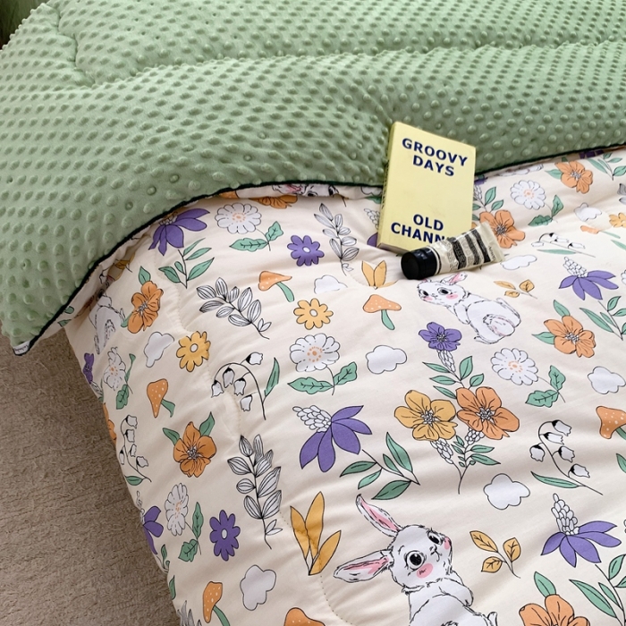 91家纺网 家纺一手货源 找家纺 （总）星期八 2022新款复古碎花豆豆被