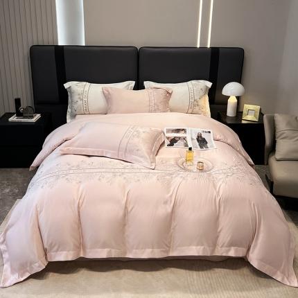 优悦 2023新款轻奢磨毛系列四件套-玛德琳 粉