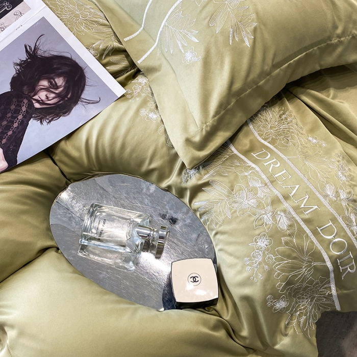 91家纺网 家纺一手货源 找家纺 优悦 2023新款轻奢磨毛系列四件套-玛德琳 绿