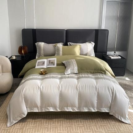 91家纺网 家纺一手货源 找家纺 （总）优悦 2023新款轻奢磨毛系列四件套-伊芙琳