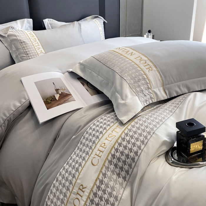 91家纺网 家纺一手货源 找家纺 （总）优悦 2023新款轻奢磨毛系列四件套-伊芙琳