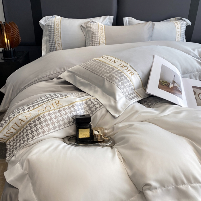 91家纺网 家纺一手货源 找家纺 （总）优悦 2023新款轻奢磨毛系列四件套-伊芙琳