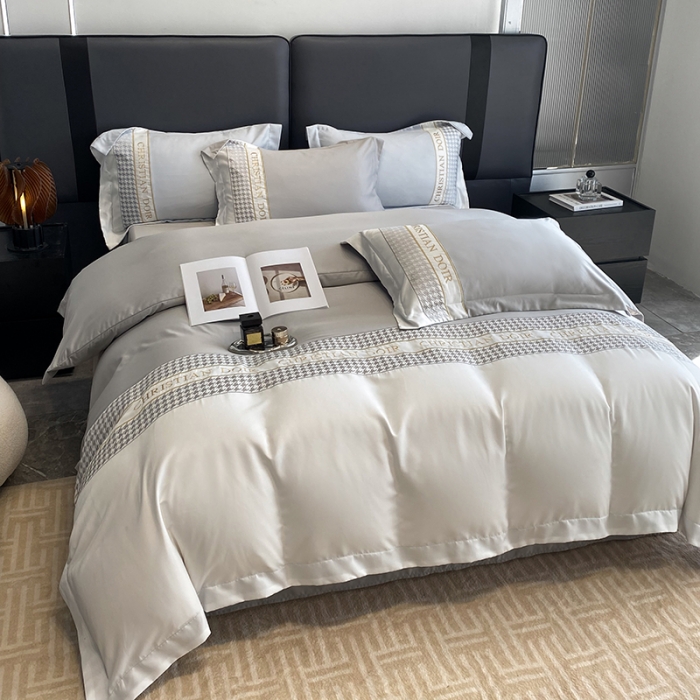 91家纺网 家纺一手货源 找家纺 （总）优悦 2023新款轻奢磨毛系列四件套-伊芙琳