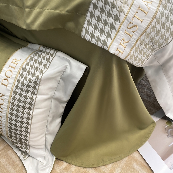 91家纺网 家纺一手货源 找家纺 优悦 2023新款轻奢磨毛系列四件套-伊芙琳 绿