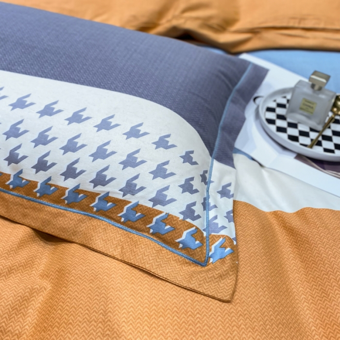 91家纺网 家纺一手货源 找家纺 金纱玉纺 2023新款全棉加厚磨毛四件套 艾伦