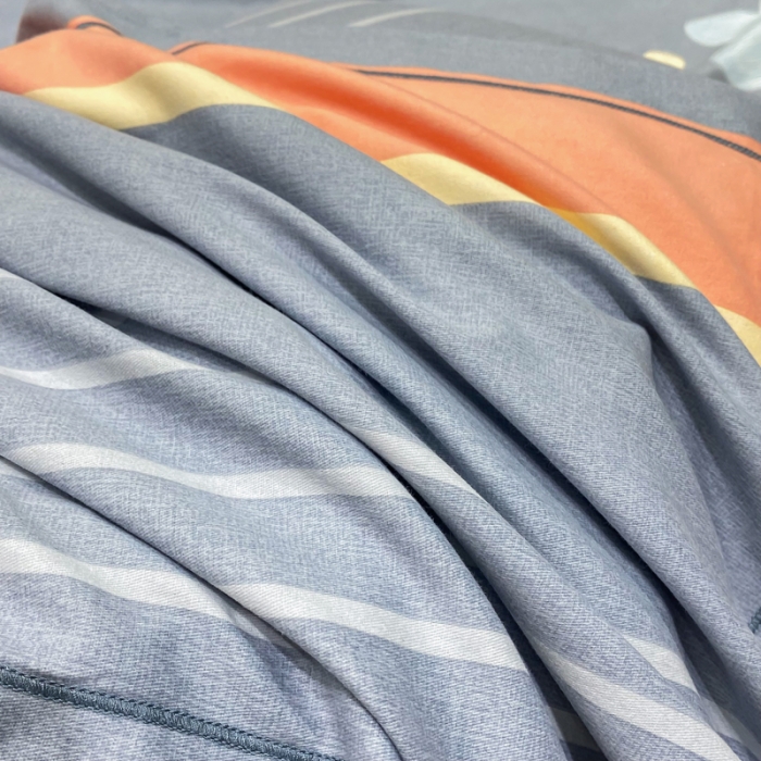 91家纺网 家纺一手货源 找家纺 金纱玉纺 2023新款全棉加厚磨毛四件套 花城-灰