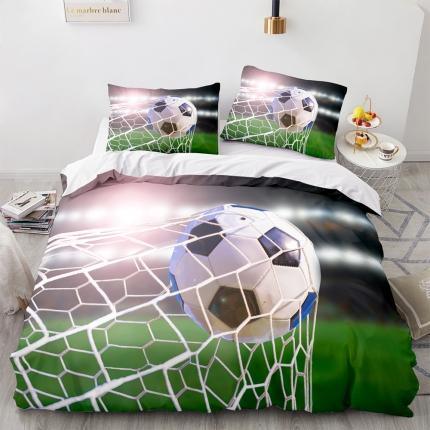 （总）清怡 3d外贸跨境卡塔尔足球世界杯被套床上用品四件套