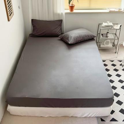 十里居 2022新款40支13372全棉纯色床笠 哑灰
