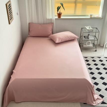 91家纺网 家纺一手货源 找家纺 十里居 2022新款40支13372全棉纯色床单 雾粉