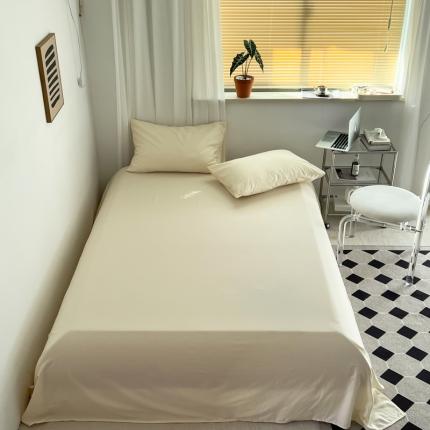 十里居 2022新款40支13372全棉纯色床单 奶白