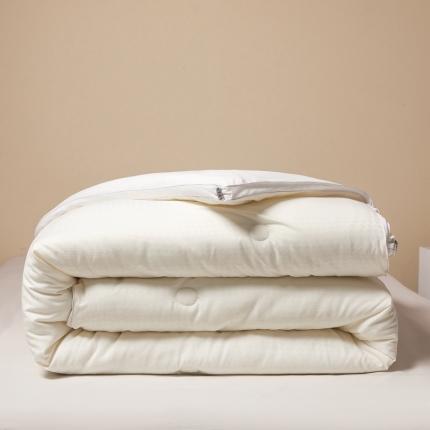 91家纺网 家纺一手货源 找家纺 蓝冰家纺 2024新款千鸟格提花冬被被芯 白色