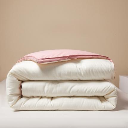 91家纺网 家纺一手货源 找家纺 蓝冰家纺 2024新款千鸟格提花冬被被芯 糯糯粉色