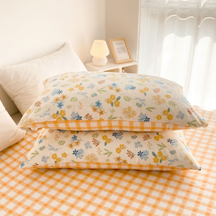 91家纺网 家纺一手货源 找家纺 黑马家居 2023新款喷气全棉斜纹单品枕套 月桂幽香