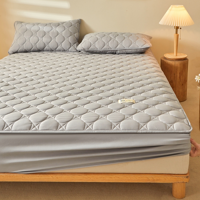 91家纺网 家纺一手货源 找家纺 给笠 2023新款玉米纤维床笠 方圆-星灰