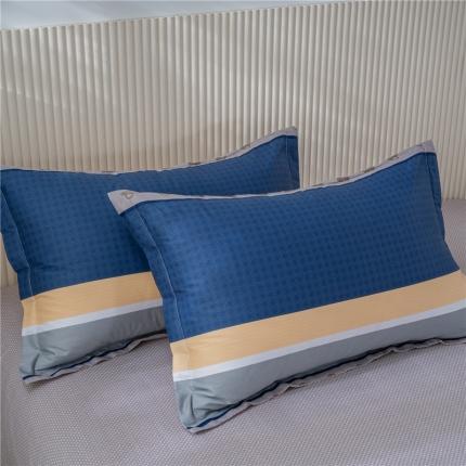 茗婷2025纯棉印花单人枕套全棉双人枕头套方枕安加尔