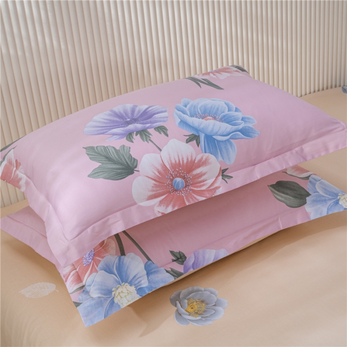 91家纺网 家纺一手货源 找家纺 茗婷 2025纯棉印花单人枕套全棉双人枕头套方枕焕美