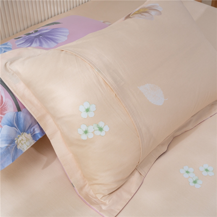 91家纺网 家纺一手货源 找家纺 茗婷 2025纯棉印花单人枕套全棉双人枕头套方枕焕美