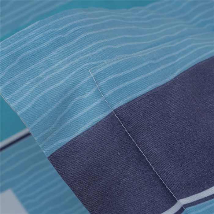 91家纺网 家纺一手货源 找家纺 茗婷 2025纯棉印花单人枕套全棉双人枕头套方枕卡纳尔蓝