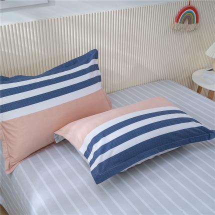 茗婷2025纯棉印花单人枕套全棉双人枕头套方枕曼城时光