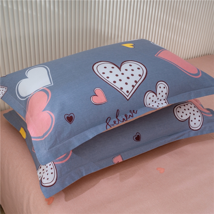 91家纺网 家纺一手货源 找家纺 茗婷 2025纯棉印花单人枕套全棉双人枕头套方枕守护甜心