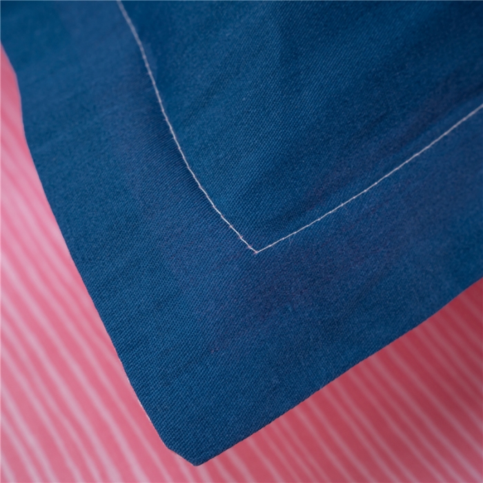 91家纺网 家纺一手货源 找家纺 茗婷 2025纯棉印花单人枕套全棉双人枕头套方枕心恋曲蓝