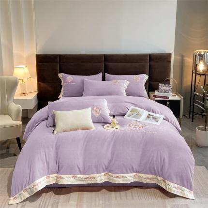 91家纺网 家纺一手货源 找家纺 （总）可以家居 2022爆款全消光蚕丝牛奶绒四件套