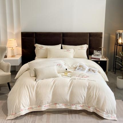 91家纺网 家纺一手货源 找家纺 （总）可以家居 2022爆款全消光蚕丝牛奶绒四件套