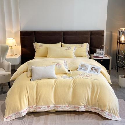 91家纺网 家纺一手货源 找家纺 （总）可以家居 2022爆款全消光蚕丝牛奶绒四件套