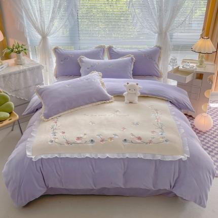 91家纺网 家纺一手货源 找家纺 （总）可以家居 2022爆款全消光蚕丝牛奶绒四件套