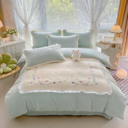 91家纺网 家纺一手货源 找家纺 （总）可以家居 2022爆款全消光蚕丝牛奶绒四件套