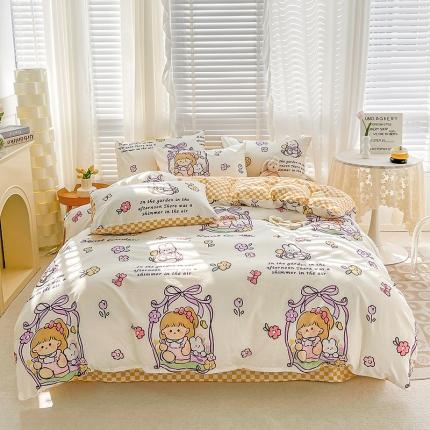 91家纺网 家纺一手货源 找家纺 （总）梦家居 2023春季新品小清新系列全棉四件套