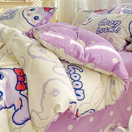 91家纺网 家纺一手货源 找家纺 （总）梦家居 2023春季新品小清新系列全棉单被套