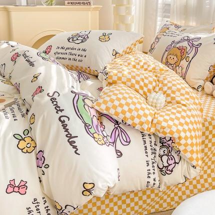 梦家居 2023春季新品小清新系列全棉单被套 西莉娅