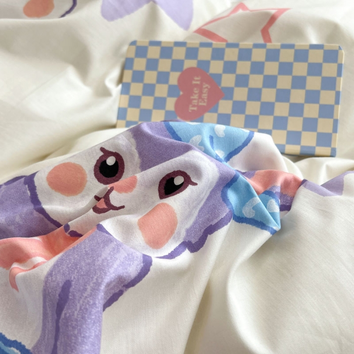 91家纺网 家纺一手货源 找家纺 梦家居 2023春季新品小清新系列全棉单被套 黛西