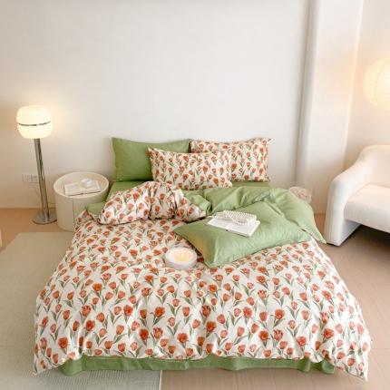 91家纺网 家纺一手货源 找家纺 （总）珺柔 2022新款13070全棉四件套