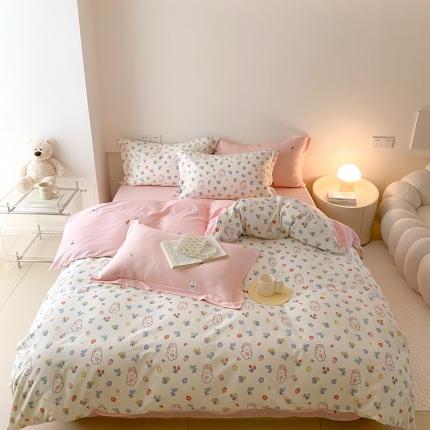 珺柔 2022新款13070全棉四件套 元气兔兔