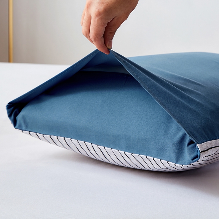 91家纺网 家纺一手货源 找家纺 （总）丰淘 2022新款条纹水洗棉枕套