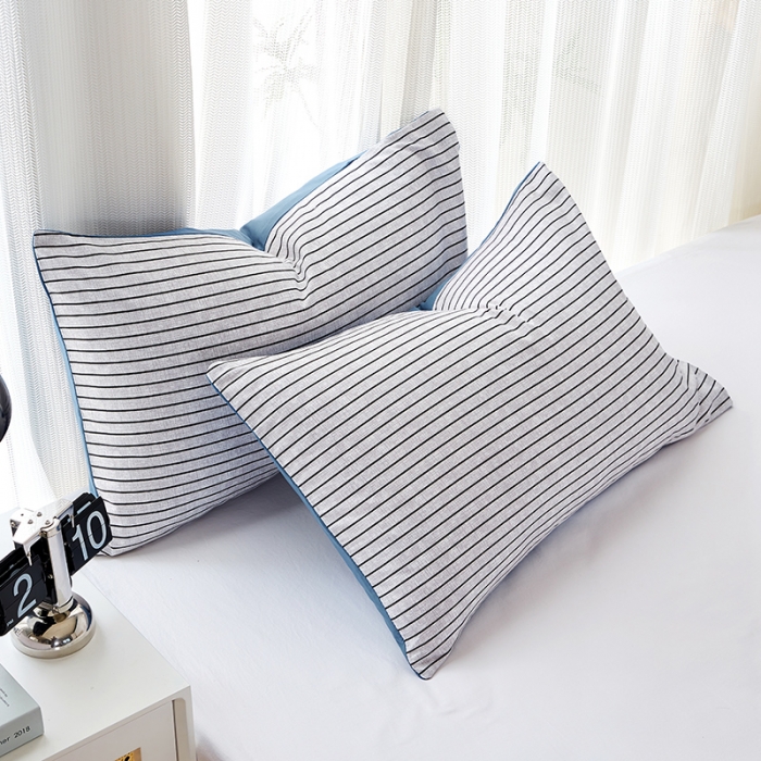 91家纺网 家纺一手货源 找家纺 （总）丰淘 2022新款条纹水洗棉枕套