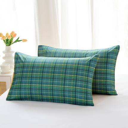 丰淘 2022新款条纹水洗棉枕套 薄荷绿