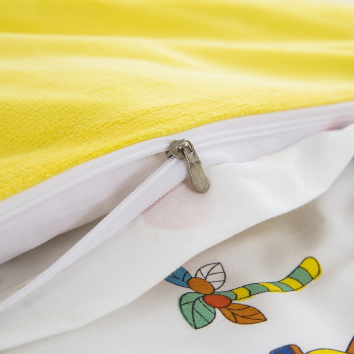 91家纺网 家纺一手货源 找家纺 乐秀 2024新款幼儿园双面四季款儿童床垫套+床垫芯彩虹恐龙